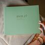 Handmade Wedding Guest Book Personalised With A Contemporary Date Design, thumbnail 8 of 12