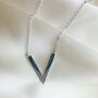 Sterling Silver Triangle Point Pendant Necklace, thumbnail 3 of 4
