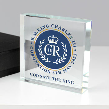 King Charles Coronation Crystal Keepsake Token, 3 of 6