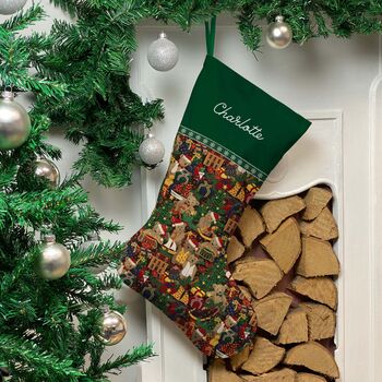 Personalised Christmas Stocking Festive Bears Design, 2 of 3