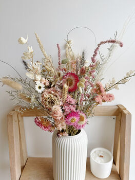 Dried Flower Bouquet In Antique Pink, 4 of 4