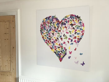 Large Feature Wall Butterfly Kaleidoscope Heart Print, 3 of 6