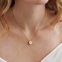 Moon Phase Necklace In Gold Vermeil With Diamonds, thumbnail 4 of 12