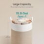 Kids Laundry Basket Cotton Rope Hamper, thumbnail 2 of 6
