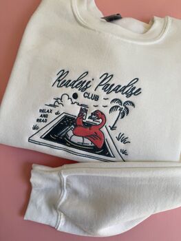 Paradise Readers Book Club Embroidered Sweatshirt, 4 of 4