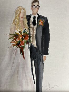 Personalised Bride And Groom Portrait In Watercolour, 7 of 7