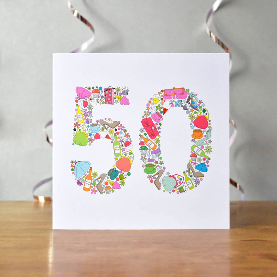 Girlie Things 50th Birthday Card By Mrs L Cards 9826