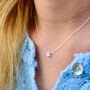 Personalised Silver Slider Initial Charm Necklace, thumbnail 3 of 7
