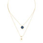Two Layered Gold And Blue Necklace, thumbnail 2 of 3