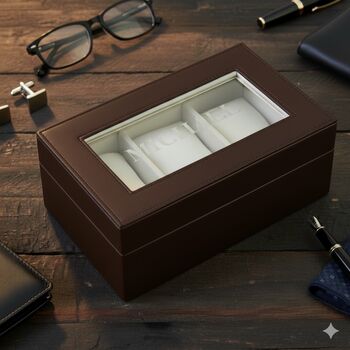 Personalised Initials Three Piece Watch Box, 2 of 5