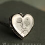 Sterling Silver Poppy Heart Locket Necklace, thumbnail 4 of 9