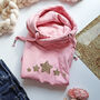 Luxe Cross Neck Pink Hoodie, thumbnail 5 of 9