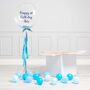 Personalised Baby Blue Tassel Confetti Bubble Balloon, thumbnail 3 of 3