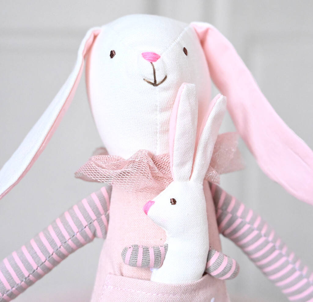 Personalised Cotton Rabbit Family By Keedd