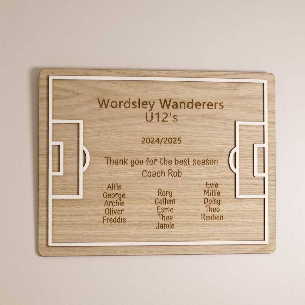 Custom Football Coach Plaque – Personalised Team Gift And Thank You Present, 1 of 8