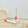 White And Red Ombre Dinner Candle Two Tone Candlesticks, thumbnail 6 of 10