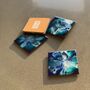 Sapphire Galaxy Bloom Wood Coasters | Set Of Two/Four, thumbnail 2 of 7