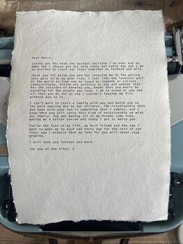 A4 Personalised Custom Typewriter Letter With Envelope And Wax Seal, 3 of 4