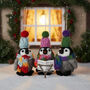 Handmade Felt Frosty Penguins Christmas Decorations Set Of Three, thumbnail 5 of 5