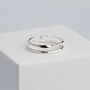 Sterling Silver Simple Double Band Adjustable Ring, thumbnail 1 of 5