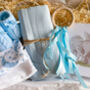 Blue Knitted Booties Baby Hamper, thumbnail 4 of 4