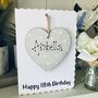 Personalised 18th Birthday Card Silver Heart And Gift, thumbnail 1 of 4