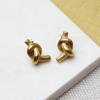 Twisted Knot Stud Earrings, 2 of 4
