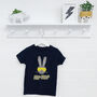 Hip Hop Bunny Kids Easter T Shirt, thumbnail 2 of 3