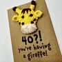 Personalised Age Giraffe Crochet Birthday Card Handmade, thumbnail 11 of 11