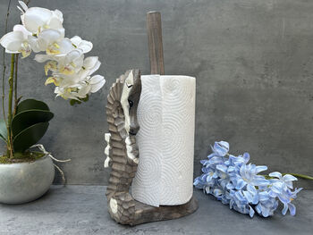 Nautical Grey Seahorse Kitchen Roll Holder Accessory, 10 of 12