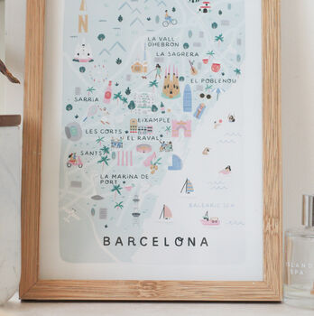 Barcelona Illustrated Map, 3 of 4