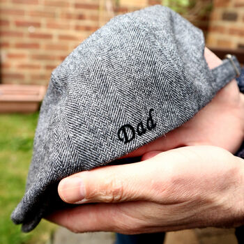 Personalised Secret Father's Day Message Flat Cap, 2 of 11