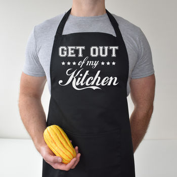 Stylish 'Get Out Of My Kitchen' Apron, 4 of 12