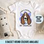 Basset Hound Baby Onesie, thumbnail 1 of 6