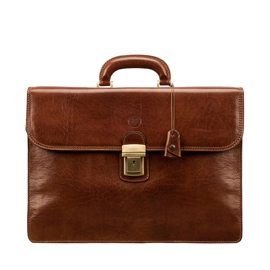 Classic Italian Leather Men's Briefcase 'Paolo3' By Maxwell Scott Bags ...