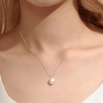 Random Shape Genuine Baroque Pearl Pendant Necklace, 3 of 12