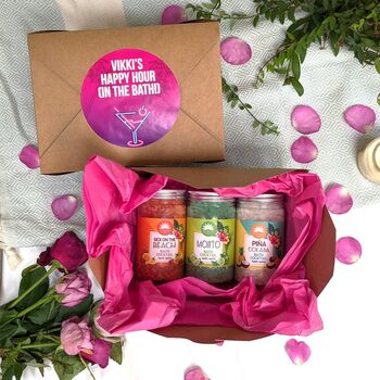 Personalised Cocktail Bath Salts Gift Box, 3 of 3
