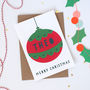 Personalised Bauble Christmas Card, thumbnail 4 of 6