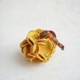 Yellow Leather Hydrangea Christmas Ball Ornament, thumbnail 2 of 4