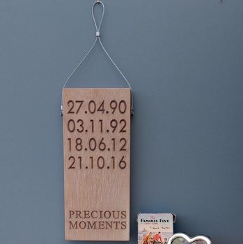 Contemporary Timeline Engraved In Oak, 2 of 6
