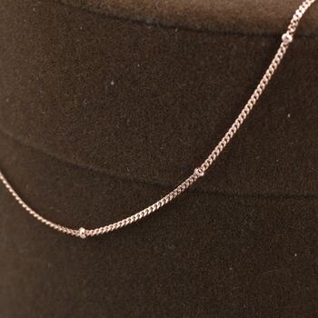 Sterling Silver Minimalist Bead Motif Necklace, 4 of 12