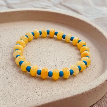 Capri Yellow Jade Bead Bracelet, 3 of 6