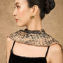 100% Mulberry Silk Scarf, Copper Black Marbling In Gift Box, thumbnail 2 of 12