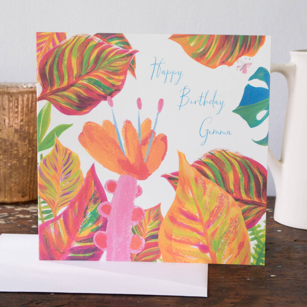 Tropical Themed Birthday Card