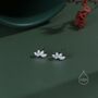 Lotus Flower Cz Screw Back Or Stud Earrings, thumbnail 6 of 12