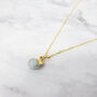 Raw Aquamarine Gold Plated March Birthstone Necklace, thumbnail 1 of 4