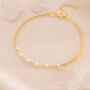 Sterling Silver Anja Link Personalised Pearl Bracelet, thumbnail 3 of 6