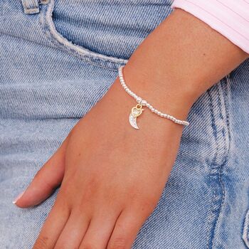 Just To Say Bracelet Gift, Just To Say Love You Moon And Heart Charm Bracelet Gift, 2 of 3