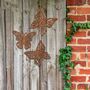 Three Metal Butterflies, Garden Gifts, Garden Art Decor, thumbnail 9 of 10