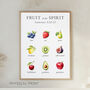 Christian Bible Verse Wall Poster Of The Fruit Of The Spirit, thumbnail 5 of 6
